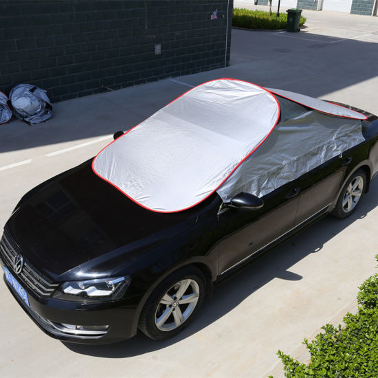 Wholesale All Weather Waterproof Silver Sunproof Universal Folding Car Cover