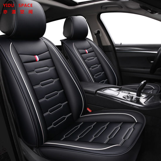 Car Decoration Car Accessory Cover Universal Black PU Leather Auto Car Seat Pad