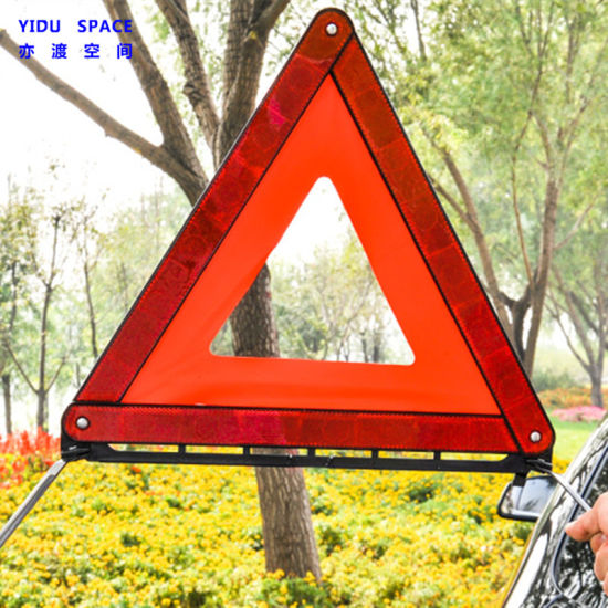 CE Certification Road Safety Emergency Reflective Foldable Reflective Auto Car Warning Emergency Triangle for Traffic Safety