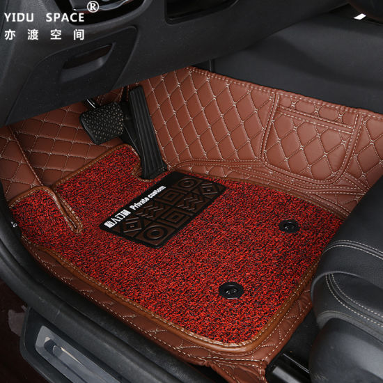 Customized Anti-Slip Leather PVC Wire Coil 5D Car Floor Mat