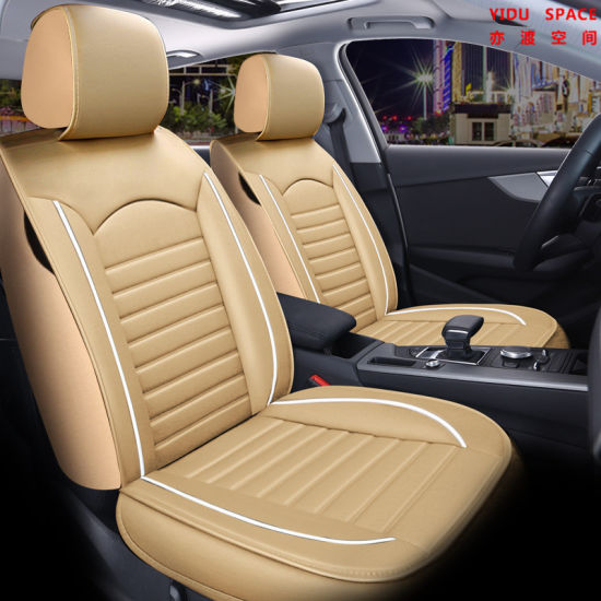 Car Accessories Car Decoration 360 Full Covered Car Seat Cushion Universal Luxury Black PU Leather Auto Car Seat Cover