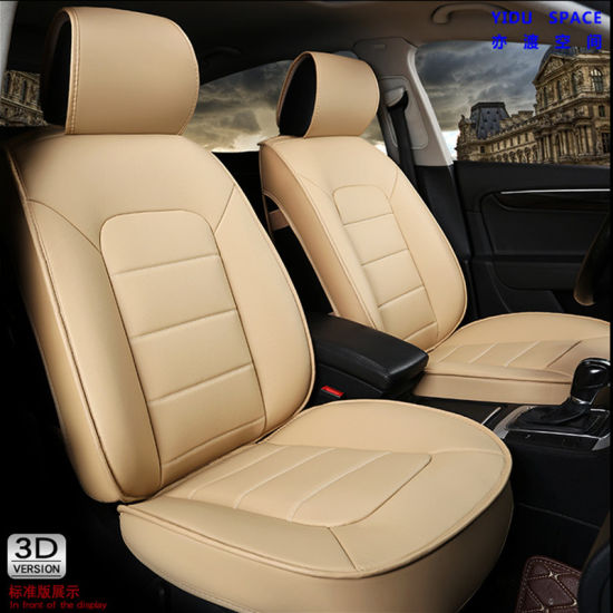 Car Accessory Waterproof Wear-Resistant Five-Seat Universal PU Leather Auto Car Seat Cover