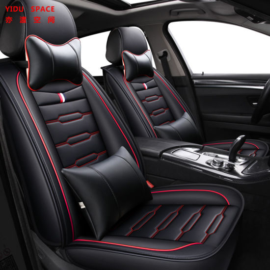 Car Accessories Car Decoration Cushion Universal Cartoon Red Pure Leather Auto Car Seat Cover