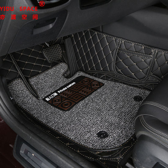 Wholesale Customized Hand Sewing Leather Anti Slip 5D Auto Mats