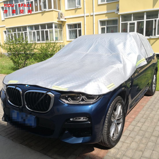 Camouflage Silver 3 Layer Anti Hail Protection Anti Snow Anti Ice Fast Padded Auto Car Cover