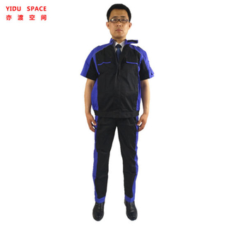 Blue Short Sleeve Professional Safety Reflective Men Construction Work Clothes
