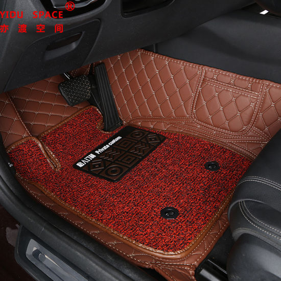 Customized Hand Sewing Leather 5D Anti Slip Car Floor Mat