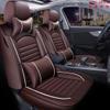 Car Accessories Car Decoration 360 Full Covered Car Seat Cushion Universal Luxury Coffee Color PU Leather Auto Car Seat Cover
