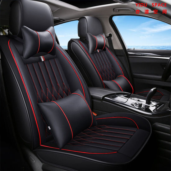 Factory Supply Black PVC/PU Leather Universal Car Seat Cushion for All 5 Seater Car Models
