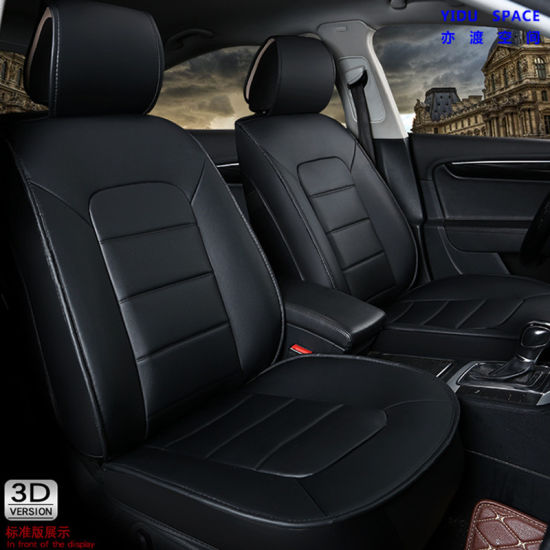 Car Decoration Car Accessories Cover Universal Black PU Leather Auto Car Seat Cushion