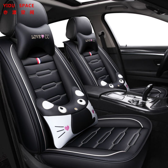 Car Accessories Car Decoration Seat Cover Universal Cartoon Red Pure Leather Auto Car Seat Cushion