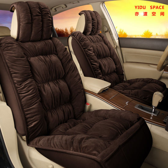 Car Accessories Car Decoration Cover Universal Black Down Cotton Thick Warm Plush Auto Car Seat Cushion