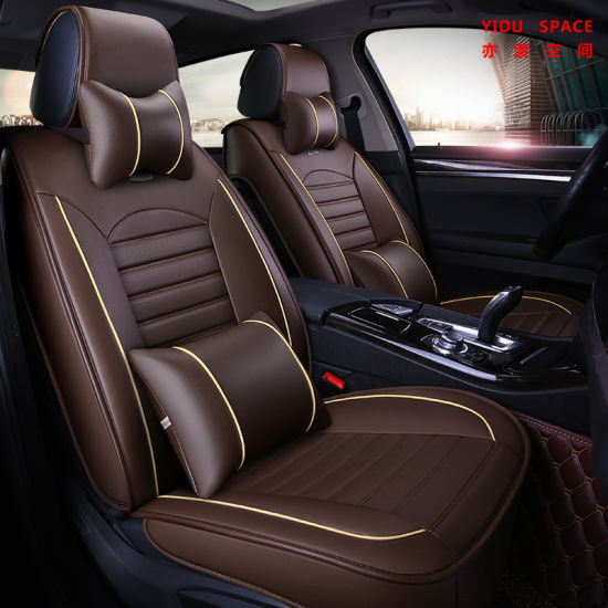 Car Accessories Car Decoration Seat Cover Universal Black Pure Leather Auto Cushion