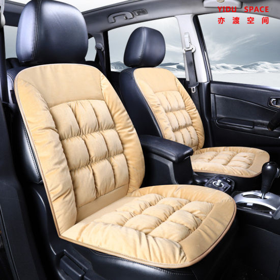 Wholesale Winter Thickened Down Cotton Pad Short Plush Auto Car Seat Cover for Warm and Soft